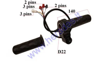 Throttle grip for electric three-wheel scooter suitable for PRACTIC1, PRACTIC2