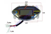 Dashboard with speedometer for electric trike scooter MS03