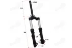 Front fork for an electric tricycle, suitable for PRACTIC2 models until 2023 years