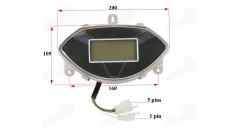 DASHBOARD WITH SPEEDOMETER FOR ELECTRIC tricycle for 48V system