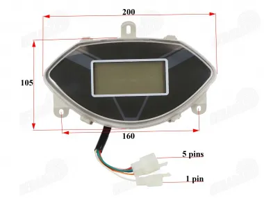 DASHBOARD WITH SPEEDOMETER FOR ELECTRIC tricycle for 48V system