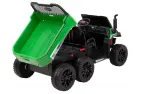 Electric children's tractor with trailer A730 two-seater, green