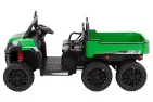 Electric children's tractor with trailer A730 two-seater, green