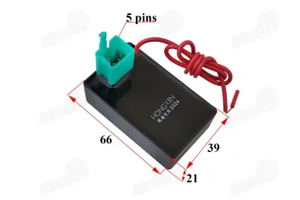 Elektroninis uždegimas CDI 5 kontaktų motorolerio, motociklo  pastovios srovės DC 12V