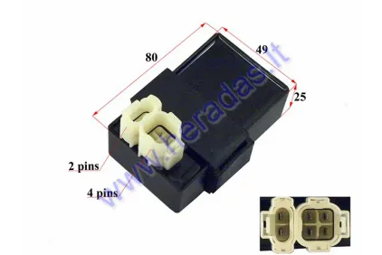 Elektroninis uždegimas CDI 6 kontaktų ATV keturračio motociklo pastovios srovės DC AM6 KEEWAY XR TX 50