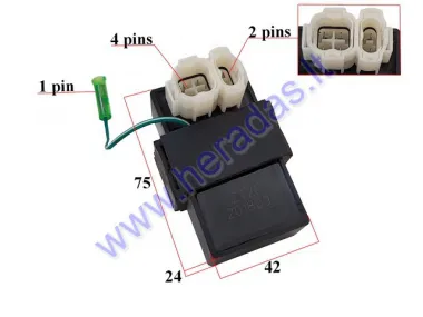 Elektroninis uždegimas CDI 6 kontaktų ATV keturračio motociklo pastovios srovės