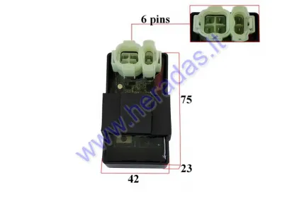 Elektroninis uždegimas CDI 6 kontaktų motorolerio 4T KYMCO pastovios srovės DC, neriboja apsukų