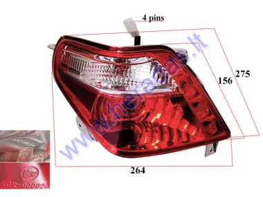 Galinis kairės pusės  žibintas  elektrinio keturračio, skuterio  XL4L COMFIMAX