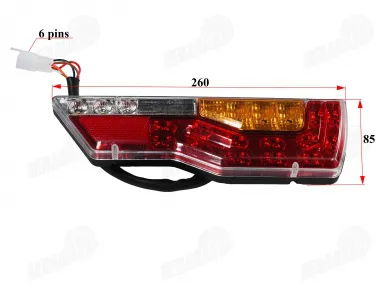 Tail light right side of electric tricycle KING BOX 1,2,3  JP2100,JP2800,JP3900 QL, DLS