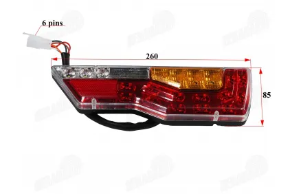 Tail light right side of electric tricycle KING BOX 1,2,3  JP2100,JP2800,JP3900 QL, DLS