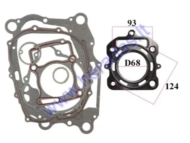 Water-cooled cylinder head gasket for ATV220-250cc LC Bashan D68mm