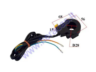 Gesinimo mygtukas motorinio dviračio ant rankenėlės