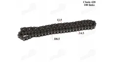 Chain 50cc 70cc ATV quad bike motorcycle moped type 428 8,5 100 links fits CHAMP DELTA, CHAMP MONTANA