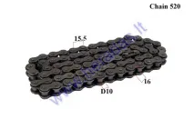 Chain for ATV quad bike type 520 links 120