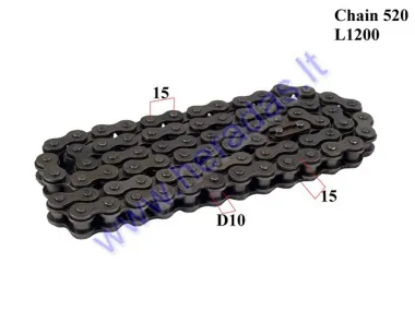 Chain for ATV quad bike type 520 rol76 L120cm