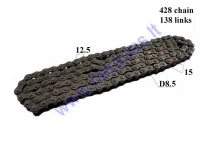 CHAIN 250CC FOR ATV QUAD BIKE ROLLER8,5 L138 428 TYPE