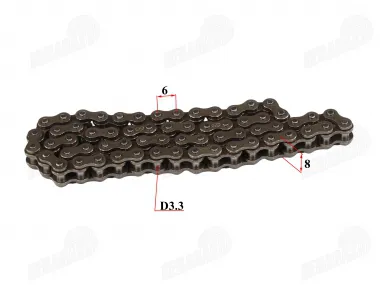 Starter chain for ATV quad bike motorcycle moped 25H-62 links 50cc 70cc 120cc fits CHAMP DELTA, CHAMP MONTANA