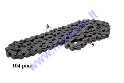 Timing chain for motorcycle 104 links CB125/150/200/250CC 5 layers