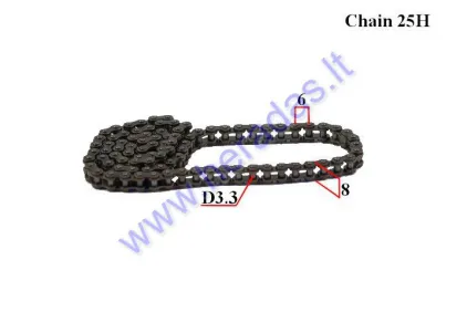 Timing chain for motorcycle 98 links 25H