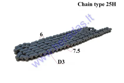 Engine chain for motorcycle 144 link length 91cm 25H-144