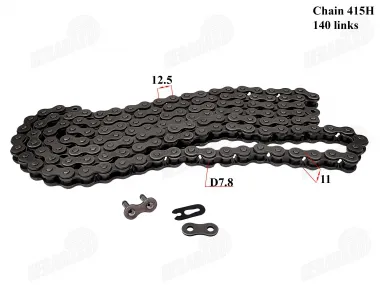 Chain YBN chain type 415H, 140 links