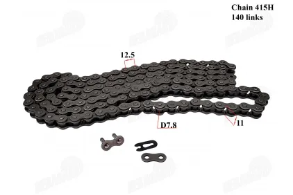 Chain YBN chain type 415H, 140 links