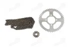 Chain and sprocket set for motorcycle, moped 428 chain