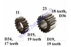 Greičių dėžės ir tepalo siurblio dantratis 190cc ZS190 keturračio, motociklo