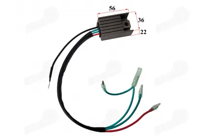 Įtampos reguliatorius 4 kontaktų Yamaha 63M-81960-00-00, 63M819600000 SH643A-12 SH643A12 krovimo rėlė