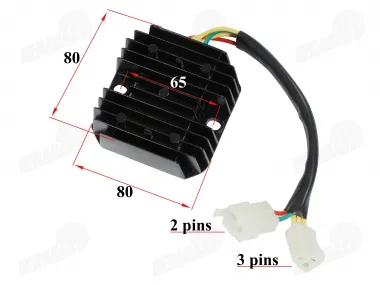 Voltage regulator (charging relay) 3+2 pins for motorcycle, scooter Longjia Lexmoto, Neco LJ125T-8M