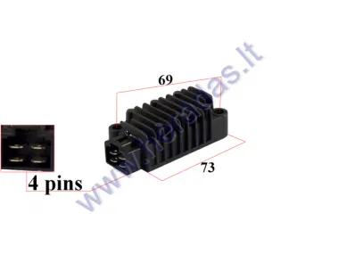 Įtampos reguliatorius (krovimo rėlė) 4kont motociklo Yamaha  MBK XC 125 FLAME JMY-RG-LY125