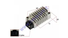 Įtampos reguliatorius (krovimo rėlė) 4kont motociklo Yamaha TTR250,XT250,TW200,TW225,TW125,XT600, FZR400,XJ400,XJ600,TDM850 3TJ-81960-02