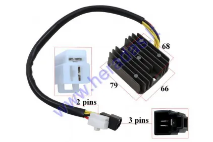 Įtampos reguliatorius (krovimo rėlė) 6 kontaktų (3+2) motociklo