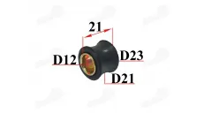 Shock absorber bushing for quad bike, motorcycle with rubber D12