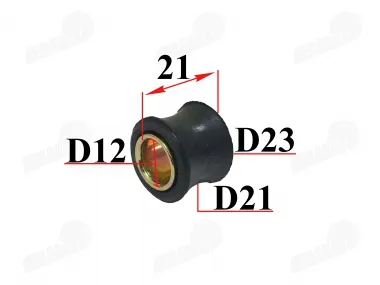 Shock absorber bushing for quad bike, motorcycle with rubber D12