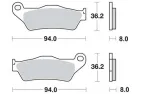 Kaladėlės stabdžių ALFER AR, NO LIMIT, VR  APRILIA MX, NA, PEGASO, RST, RX, SRV, SX ATK 125 50-1300 1990-2020