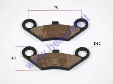 Brake pads for ATV quad bike