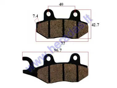 Brake pads for scooter Kymco