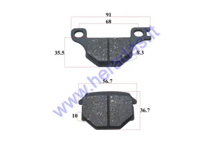 Brake pads for scooter, moped, motorcycle Junak