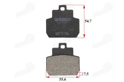 BRAKE PADS RMS225100780 PIAGGIO VESPA BEVERLY, MP3, X8, X9 125-500 2002-2012