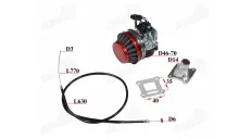 Carburetor set for ATV quad bike, motorcycle Pocket Bike