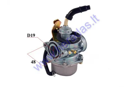 Carburetor for ATV quadbike 110cc engine PZ19 WITH FUEL TAP