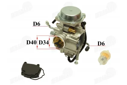 Carburetor for motorcycle, scooter, quad bike PWK 34mm D34/40 D45/50