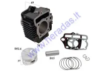 Cylinder, piston set for quad bike 110cc D52.4 PIN13 Fits for tuning the engine 1P39FMA.