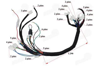 Wiring assembly kit (wire harness) for quad bike 110-125cc WARRIOR, TIGER FOREST