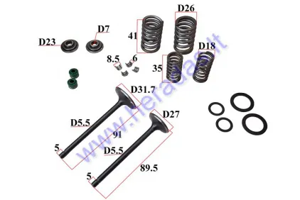 Engine valve set for quad bike 200CC