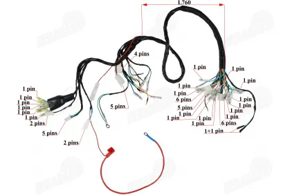 Wiring for quad bike moped fits CHAMP DELTA