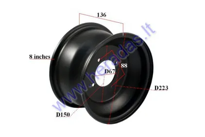 Rim for quad bike 8 inch  R8