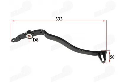 Kojinio stabdžio svirtis, stabdžių kojelė 50cc motociklo tinka DB50PRO