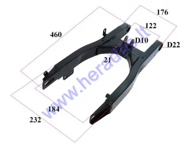 REAR SWING ARM FOR CROSS MOTOCYCLE 110-125cc, 12-14 INCHES